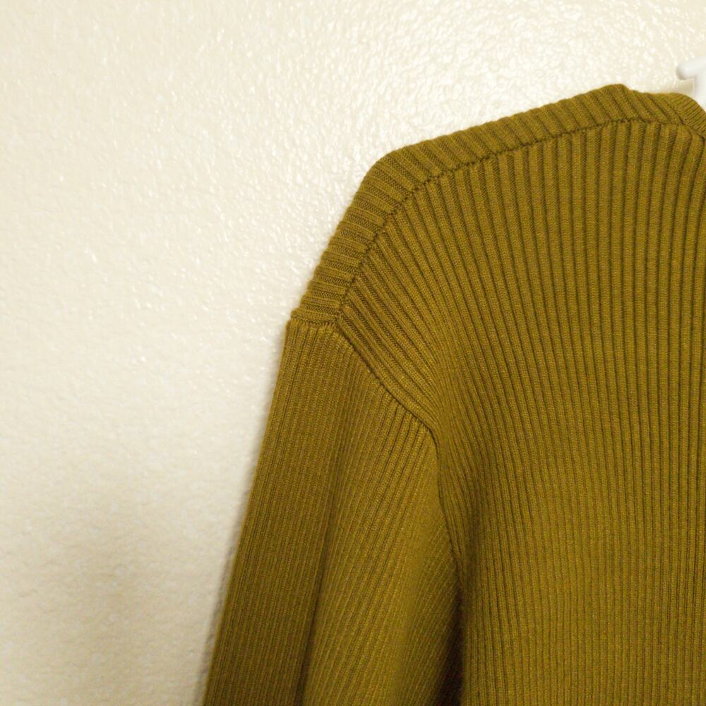 & OTHER STORIES Khaki Ribbed Rib Knit Sweater Top - Picture 12 of 12